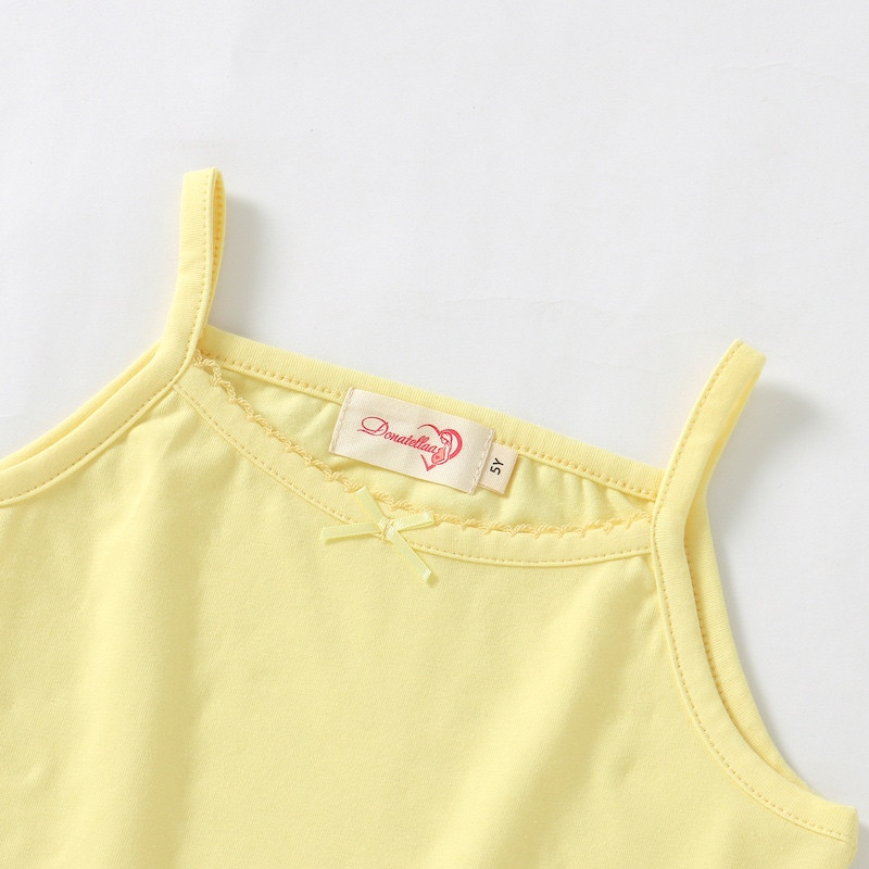Organic Cotton 5y-12y Girls Undershirts Cami-Tank Top Super Soft Fashion Girls sleeveless Tees